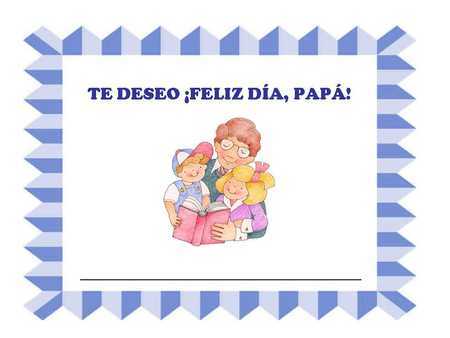 Diploma para el d�a del padre